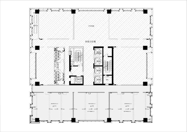 办公室工装设计效果图（工装案例420m²新中式办公室设计）(9)