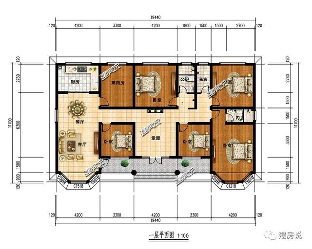 农村自建一层小户型别墅（10款一层农村自建别墅）(8)