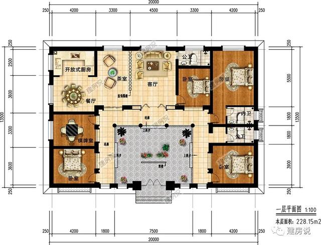 农村自建一层小户型别墅（10款一层农村自建别墅）(12)