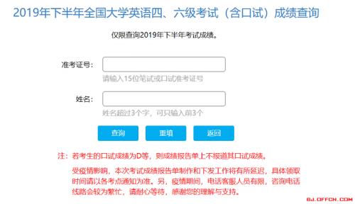 全国四六级成绩查询官网入口登录（四级成绩查询入口官网）(1)