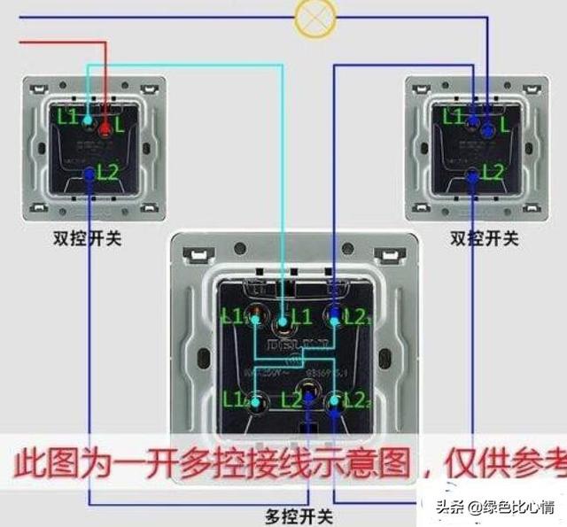 双开开关接线图（双控开关的接线方法）(2)