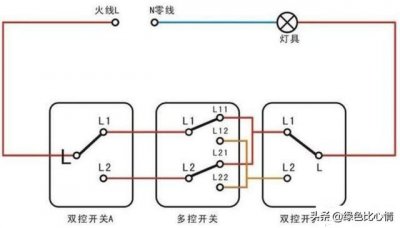 ​双开开关接线图（双控开关的接线方法）