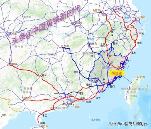 合福高铁线路图站点  合福高铁线路图时刻表-第1张图片-