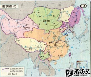 ​隋朝时期的疆域版图范围 隋朝地图介绍 隋朝历史简介 AD581-AD618